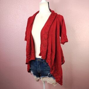 Live and Let Live Open Front Cardigan Shawl Medium